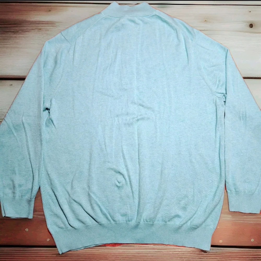 Vineyard Vines Cashmere Blend ¼ Zip Sweater Size XXL Color Aquamarine 😍